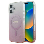 Guess IML Glitter Gradient MagSafe-Hülle für iPhone 16 Plus – Rosa