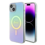 Guess GUHMP15MHITSQ iPhone 15 Plus 6,7&quot; Türkis/Türkis Hardcase IML Iridescent MagSafe