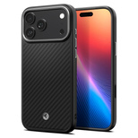 Spigen Enzo Aramid &quot;T&quot; MagSafe Case für iPhone 17 Pro - Schwarz und Silber