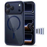 Etui Tech-Protect Magpeak Magsafe CC na iPhone 17 Pro - przezroczysto-granatowe