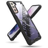 Ringke Fusion X Design Case Armor Cover mit Rahmen für Samsung Galaxy S21 + 5G (S21 Plus 5G) Schwarz (Cross) (XDSG0053)