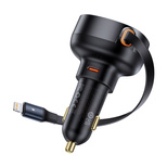 Baseus Enjoyment Pro USB-C (female) / Lightning (male) 60W car charger - black