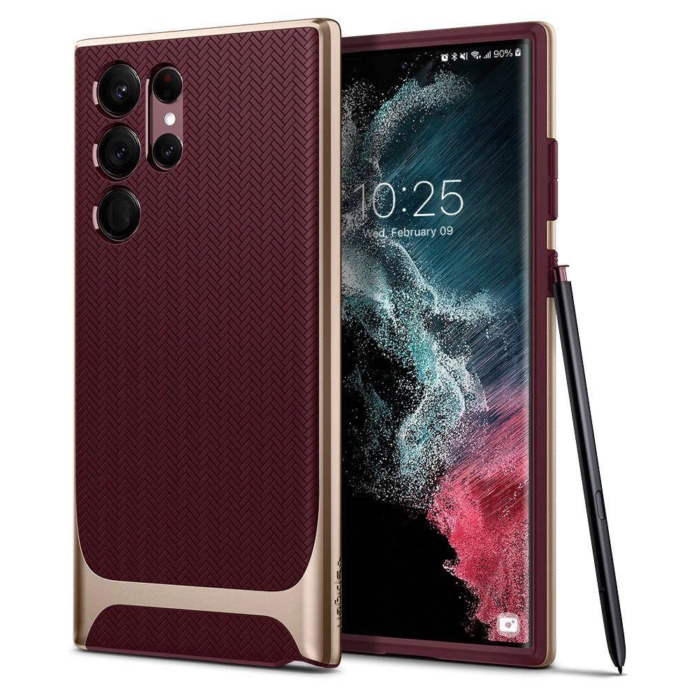 Spigen NEO HYBRID GALAXY S22 ULTRA BURGUNDY - B2B wholesaler