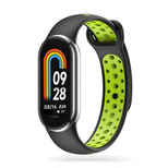 Tech-Protect SoftBand Strap for Xiaomi Smart Band 8 / 8 NFC - Black and Green