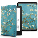 Tech-Protect SmartCase Hülle für Kindle Paperwhite V / 5 / Signature Edition – blau mit Sakura-Blumen