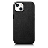 iCarer Case Leather cover for iPhone 14 Plus genuine leather case black (compatible with MagSafe)