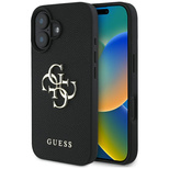 Etui Guess Grained Big 4G Logo Small Classic Logo na iPhone 16 - czarne