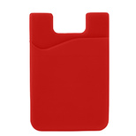 Self-adhesive card case for the back of the phone - red