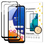 Wozinsky 2x Full Glue Tempered Glass szkło hartowane Samsung Galaxy A14 5G / A14 9H na cały ekran z czarną ramką