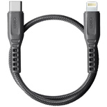 Uniq Flex USB-C / Lightning 18W nylon cable 30 cm - gray