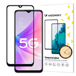 Wozinsky Full Glue Tempered Glass Oppo A77 4G / A57 4G / A57s / A57e Vollbild mit Rahmen schwarz (case friendly)