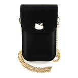 Hello Kitty Leather Metal Logo Chain bag - black