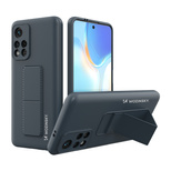 Wozinsky Kickstand Case silicone case with stand Xiaomi Poco M4 Pro 5G navy blue