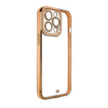 Fashion Case for iPhone 12 Pro Gold Frame Gel Cover Gold