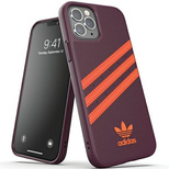 Adidas OR geformte PU-Hülle für iPhone 12 / iPhone 12 Pro – Kastanienbraun-Orange