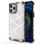 Honeycomb Case armor cover with TPU Bumper for iPhone 13 Pro Max transparent