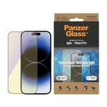 PanzerGlass Ultra-Wide Fit Antibakterielles gehärtetes Glas mit Blaulichtfilter und Positionierer für iPhone 14 Pro