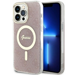 Guess 4G MagSafe Hülle für iPhone 14 Pro Max – Rosa