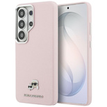 Karl Lagerfeld Saffiano KC Metal Logo MagSafe Hülle für Samsung Galaxy S26 Ultra - Pink