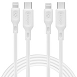 Spigen DuraSync MFi USB-C / Lightning Cable 2-Pack 100cm - White