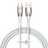 Baseus Glimmer Series Schnellladekabel USB-A - USB-C 100 W 480 Mbit/s 1 m weiß