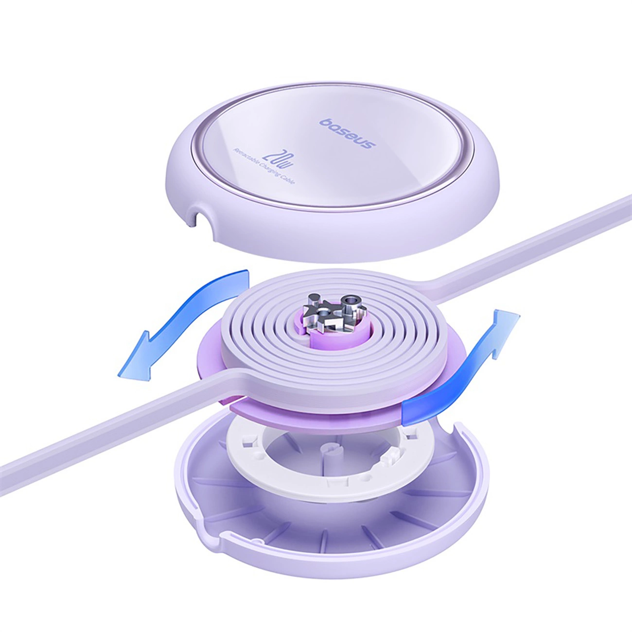 Internal structure of the Baseus Free2Pull retractable cable