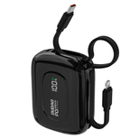 Dudao K32 Powerbank 22,5 W 10000 mAh mit integriertem USB-C/ Lightning Kabel - Schwarz