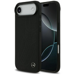 Mercedes Leder Large Laurel Leave MagSafe Hülle für iPhone Air - Schwarz