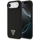 Guess Silikon Triangle Logo MagSafe Hülle für iPhone 17 Air - Schwarz