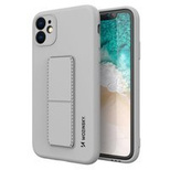 Wozinsky Kickstand Case silikonowe etui z podstawką etui Samsung Galaxy A22 5G szare