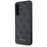 Guess 4G Metal Gold Logo Case for Samsung Galaxy A36 - Black