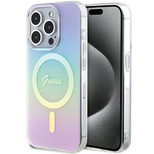 Guess GUHMP15XHITSU iPhone 15 Pro Max 6,7&quot; lila/lila Hardcase IML Iridescent MagSafe