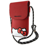 Hello Kitty Leather Hiding Kitty Cord bag - red