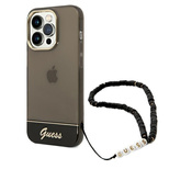 Guess GUHCP14XHGCOHK iPhone 14 Pro Max 6,7 &quot;black / black hardcase Translucent Pearl Strap