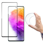 Wozinsky Full Cover Flexi Nano Glasfolie gehärtetes Glas mit Rahmen für Samsung Galaxy A73 transparent