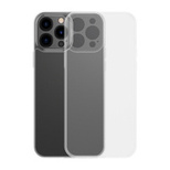 Baseus Frosted Glass Case Cover für iPhone 13 Pro Max Hardcover mit Gelrahmen Transparent (ARWS000202)