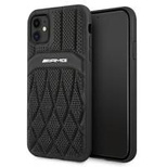 Etui AMG Leather Curved Lines na iPhone 11 / Xr - czarne