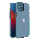 Spring Case case for iPhone 14 silicone case with a frame light blue