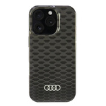 Audi IML Stitching Pattern MagSafe iPhone 16 Pro 6,3&quot; schwarz/schwarz Hardcase AU-IMLMIP16P-Q5/D3-BK