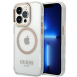 Guess GUHMP14LHTRMD iPhone 14 Pro 6.1 &quot;gold / gold hard case Metal Outline Magsafe