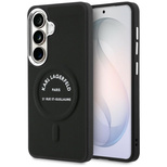 Karl Lagerfeld geprägter Ring RSG Logo MagSafe Hülle für Samsung Galaxy S26+ - Schwarz