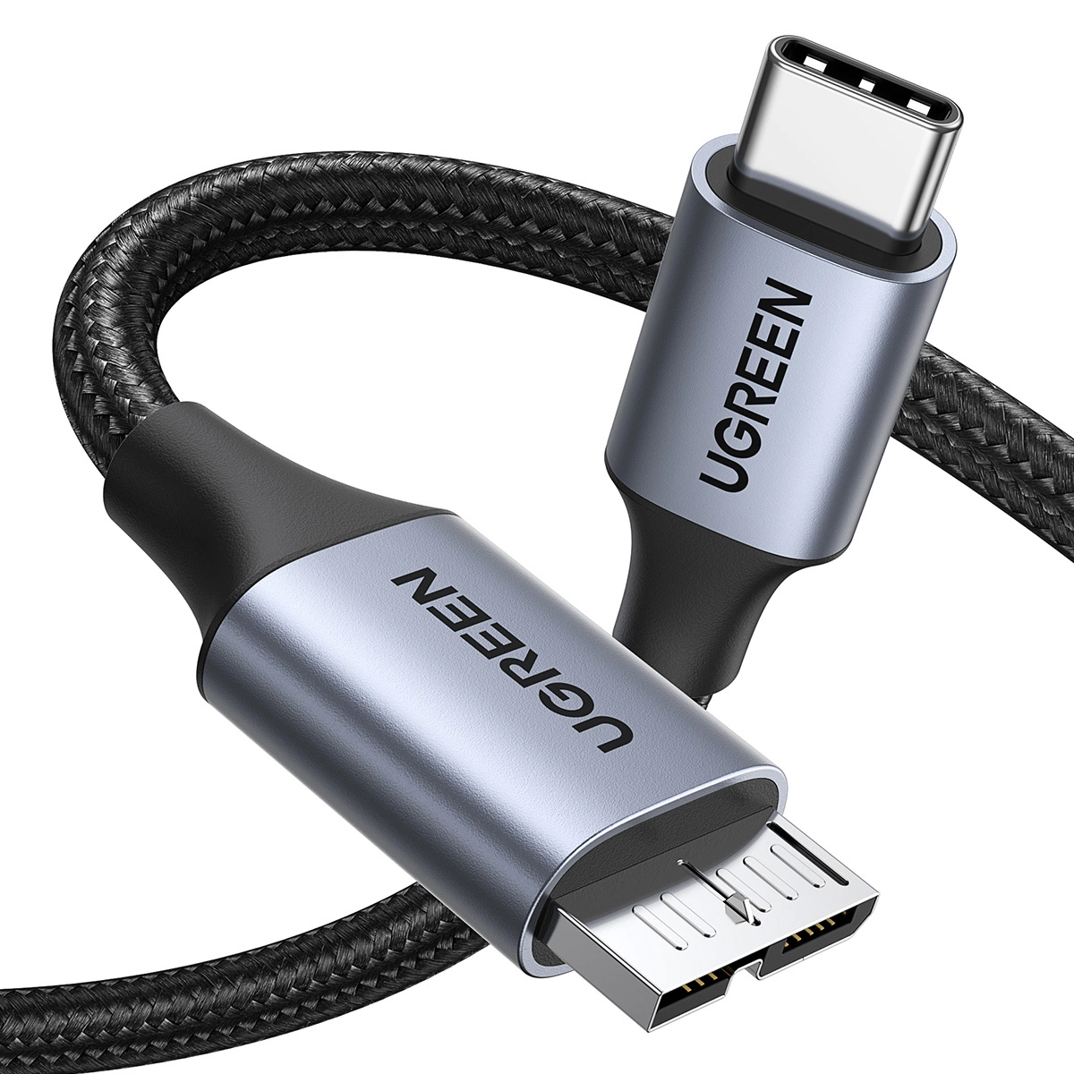 USB C micro USB-B cable Ugreen US565 5Gb/s 3A 1m gray - Main Image