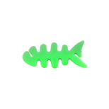 Fish-shaped headphone cable wrap - green