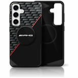 AMG Double Layer Rhombs MagSafe Case for Samsung Galaxy S25+ - Black/Red