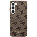 Etui Guess 4G Metal Gold Logo na Samsung Galaxy S24+ - brązowe