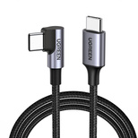 Ugreen US255 50122 USB-C (gerade) / USB-C (gewinkelt) PD QC-Kabel 60 W 3 A 0,5 m – grau