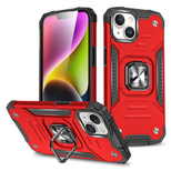 Wozinsky Ring Armor iPhone 15 Plus iPhone 15 Plus Ring Armor Case - Red