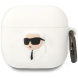 Karl Lagerfeld 3D Silikon NFT Hülle für AirPods 4 - Weiß