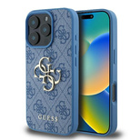 Guess 4G Big Logo Case for iPhone 16 Pro - Blue