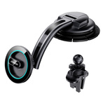 Joyroom magnetic car phone holder for cockpit, dashboard black (JR-ZS366)